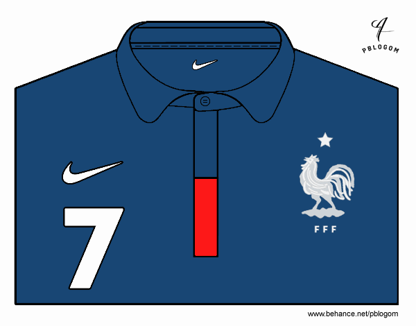 Camiseta del mundial de fútbol 2014 de Francia