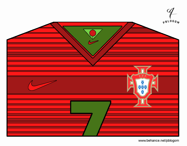 Camiseta del mundial de fútbol 2014 de Portugal