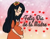 Mamá embarazada en el día de la madre