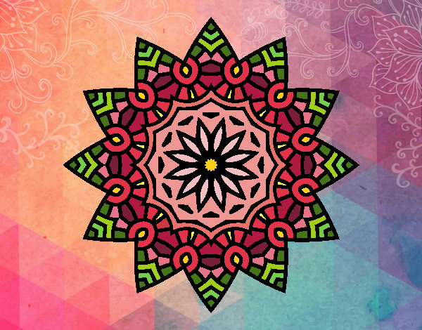 Mandala estrella floral