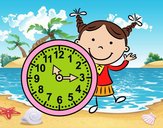 Niña con reloj