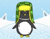 Pingüino con gorro