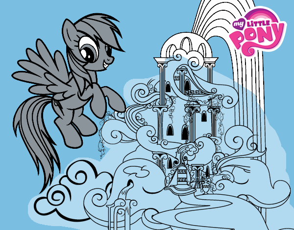 Rainbow Dash en su palacio