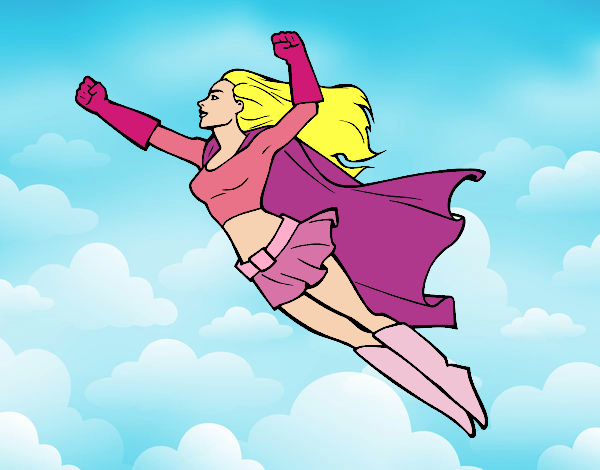 Súper chica volando