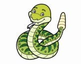 Una serpiente de cascabel