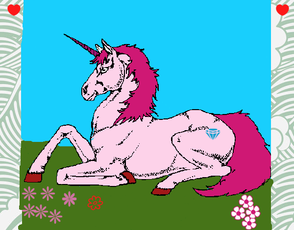 Unicornio sentado