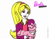 Barbie con su linda gatita