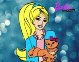 Barbie con su linda gatita