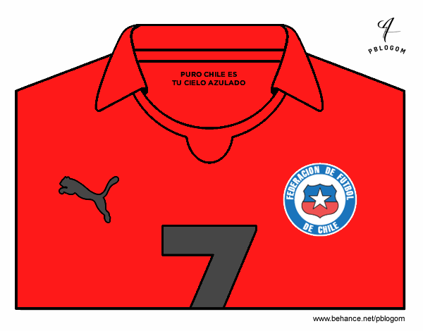 Camiseta del mundial de fútbol 2014 de Chile