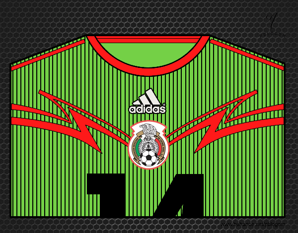 Camiseta del mundial de fútbol 2014 de México