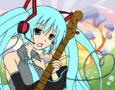 Miku con guitarra