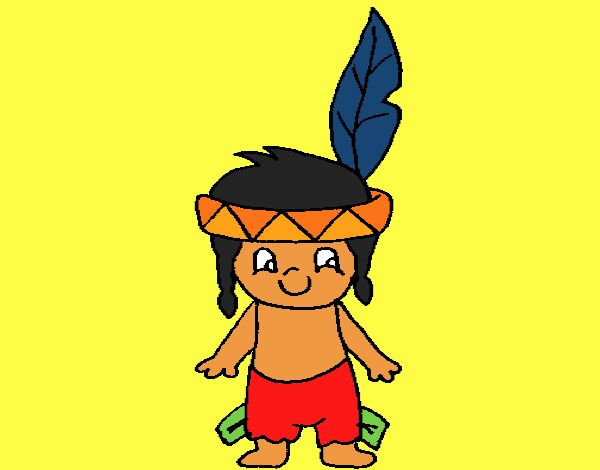 Indígena dibujado por Luis 