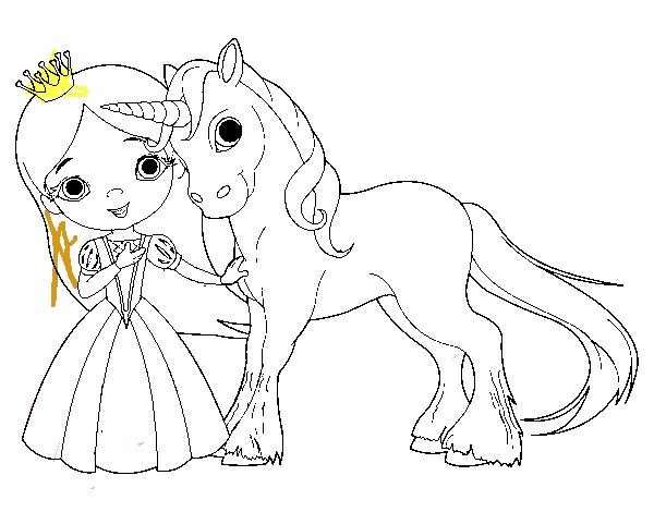 Princesa y unicornio