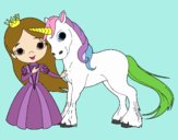 Princesa y unicornio