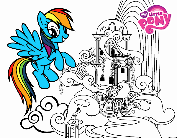 Rainbow Dash en su palacio