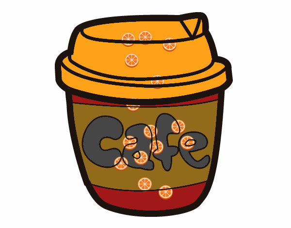 Un café de naranja 