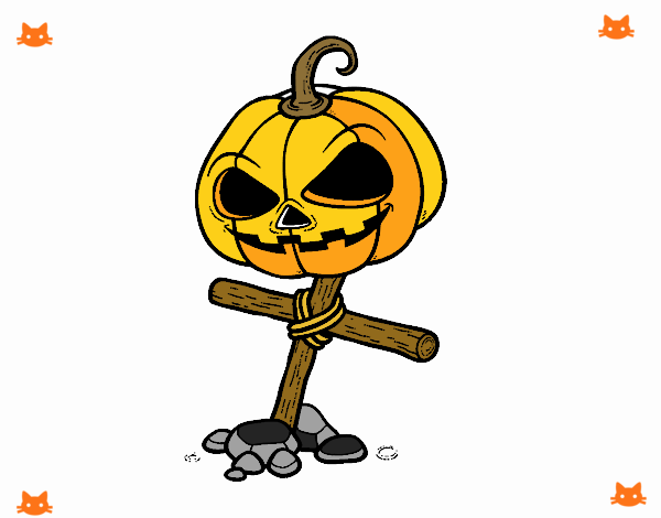 Calabaza de Halloween en cruz