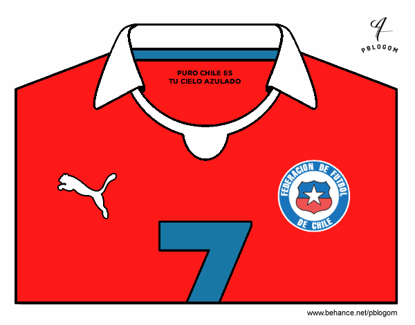 Camiseta del mundial de fútbol 2014 de Chile