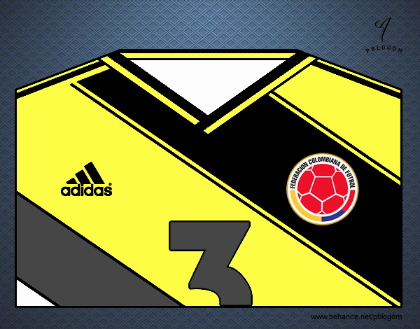 Camiseta del mundial de fútbol 2014 de Colombia