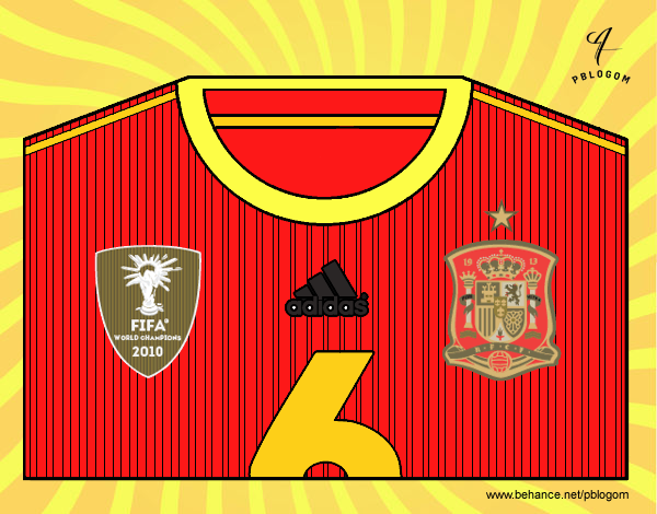 Camiseta del mundial de fútbol 2014 de España