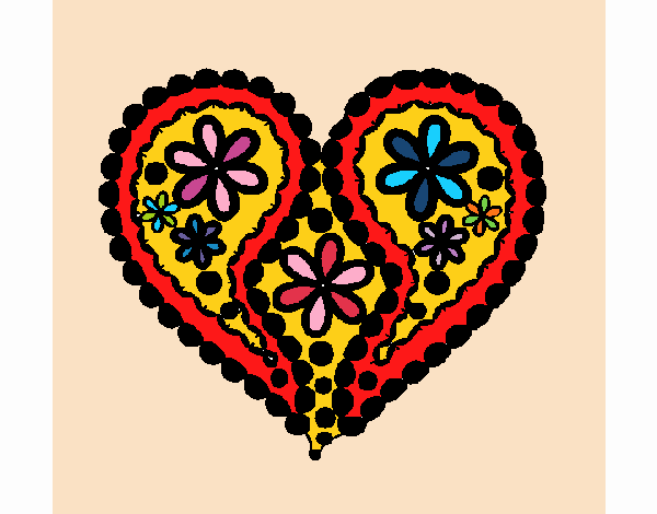 Corazón de flores