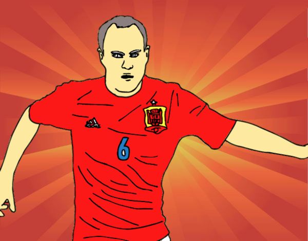 Iniesta con la Selección Española