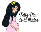 Mamá embarazada en el día de la madre