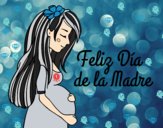 Mamá embarazada en el día de la madre