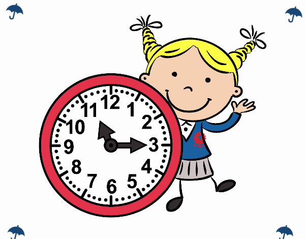 Niña con reloj