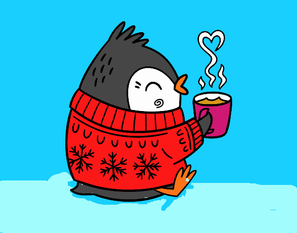 Pajarito tomando un té