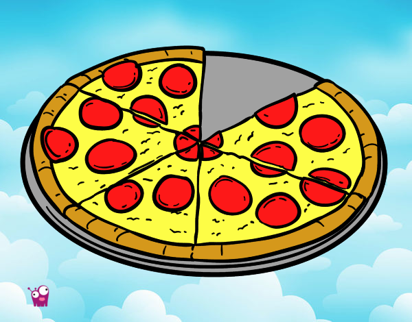 pizza en el aire