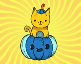 Un gatito de Halloween