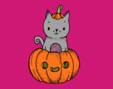 Un gatito de Halloween