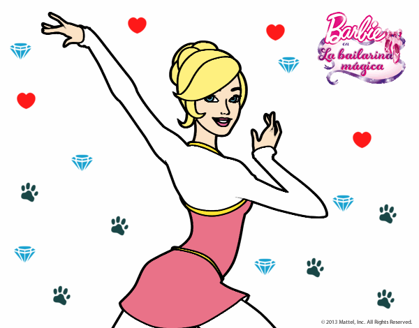 Barbie en postura de ballet