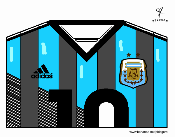 Camiseta del mundial de fútbol 2014 de Argentina