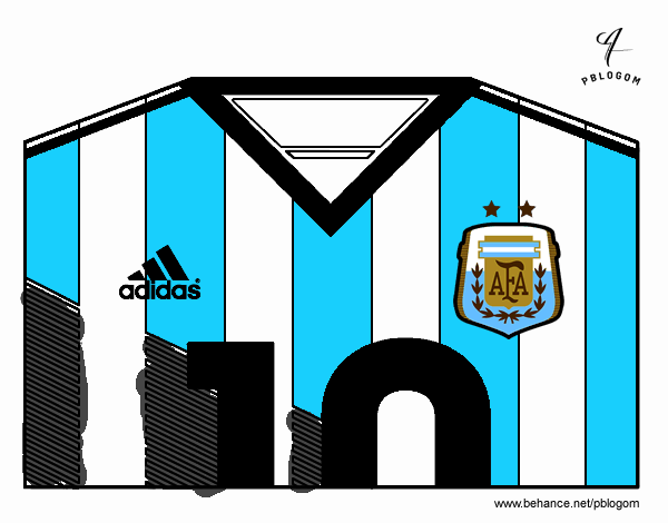 Camiseta del mundial de fútbol 2014 de Argentina