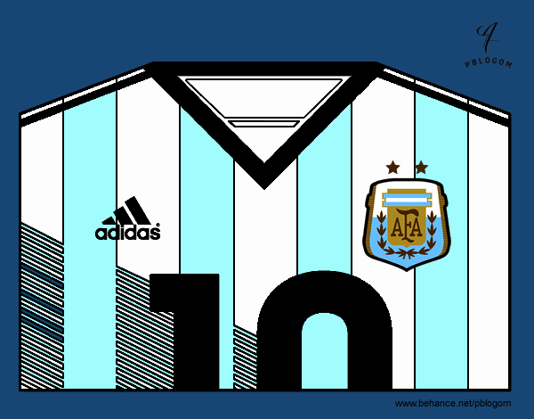 Camiseta del mundial de fútbol 2014 de Argentina