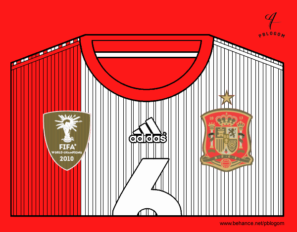 Camiseta del mundial de fútbol 2014 de España