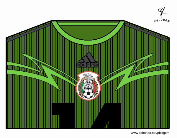 Camiseta del mundial de fútbol 2014 de México