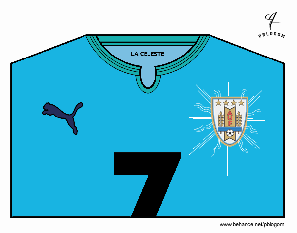 Camiseta del mundial de fútbol 2014 de Uruguay