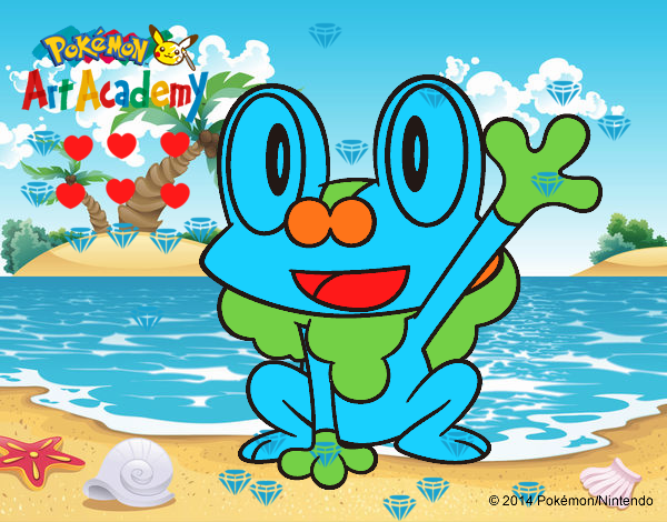 Froakie saludando