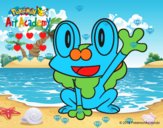 Froakie saludando