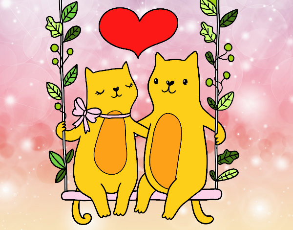 Gatitos enamorados