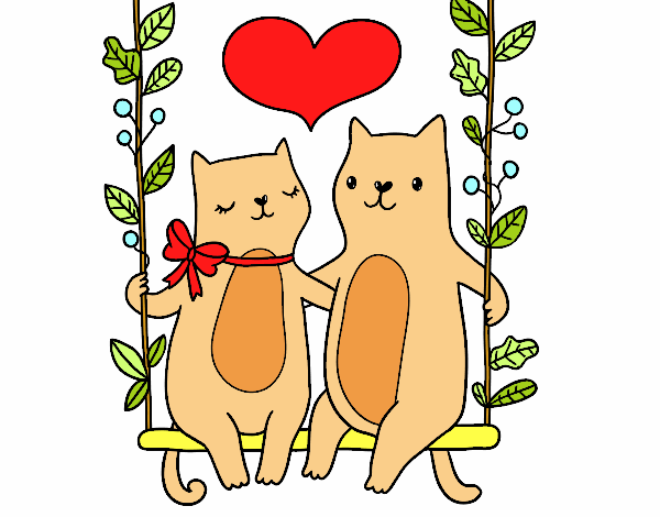 Gatitos enamorados