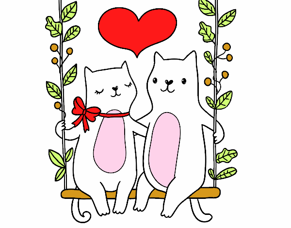 Gatitos enamorados