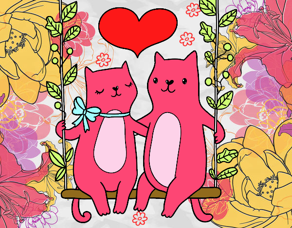 Gatitos enamorados