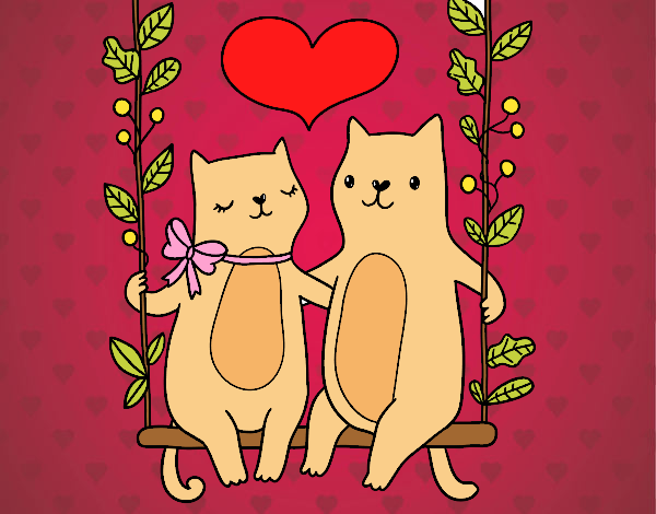 Gatitos enamorados