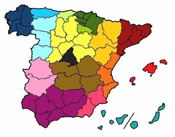 Mapa de provincias de Iberia