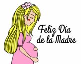 Mamá embarazada en el día de la madre