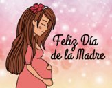 Mamá embarazada en el día de la madre